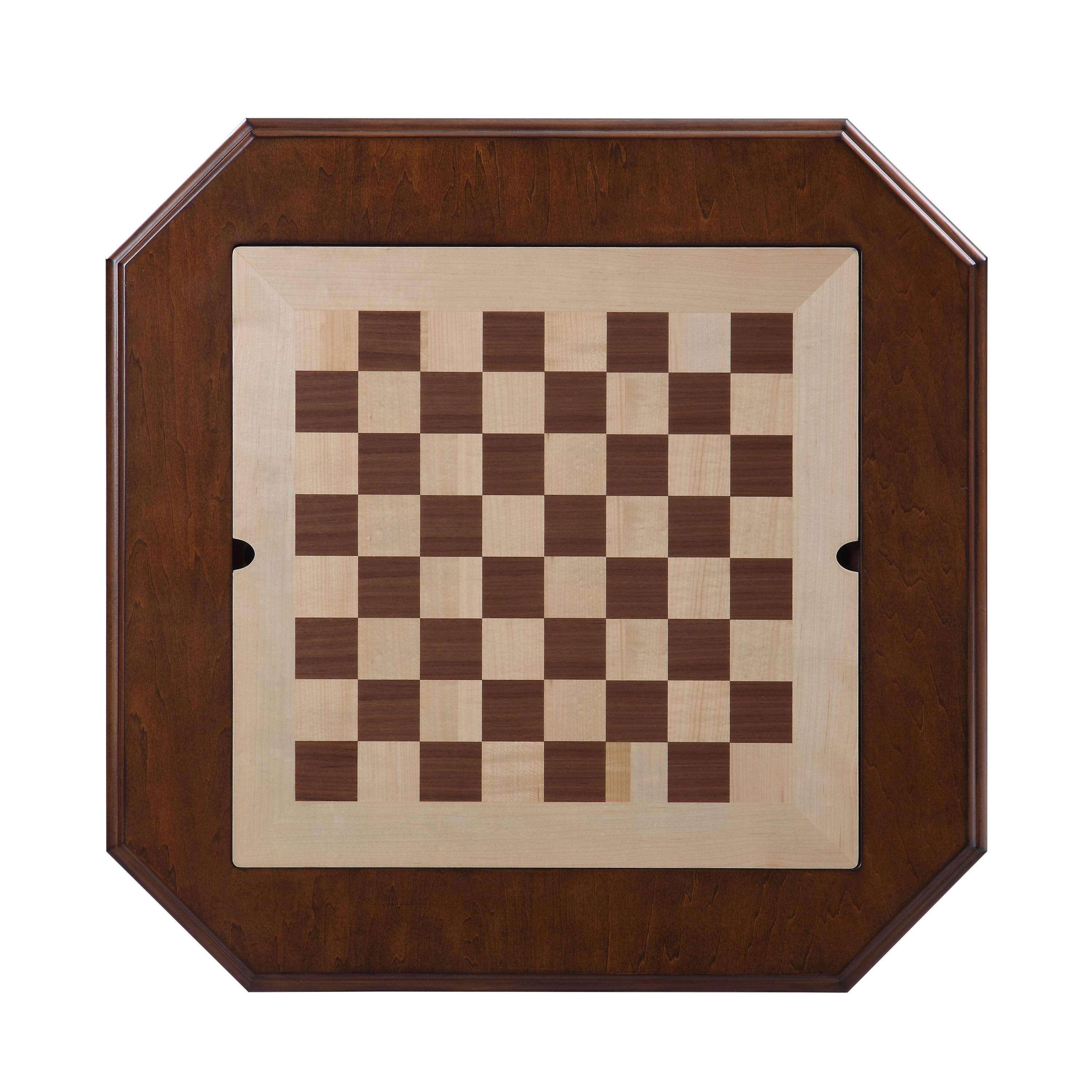 Bishop II Cherry Finish Game Table (Game Board reversible, Chess Figure does not include) - Grand Goldman