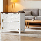 Farmhouse File Cabinet with 4 Drawers Lateral Filing Cabinet - Grand Goldman