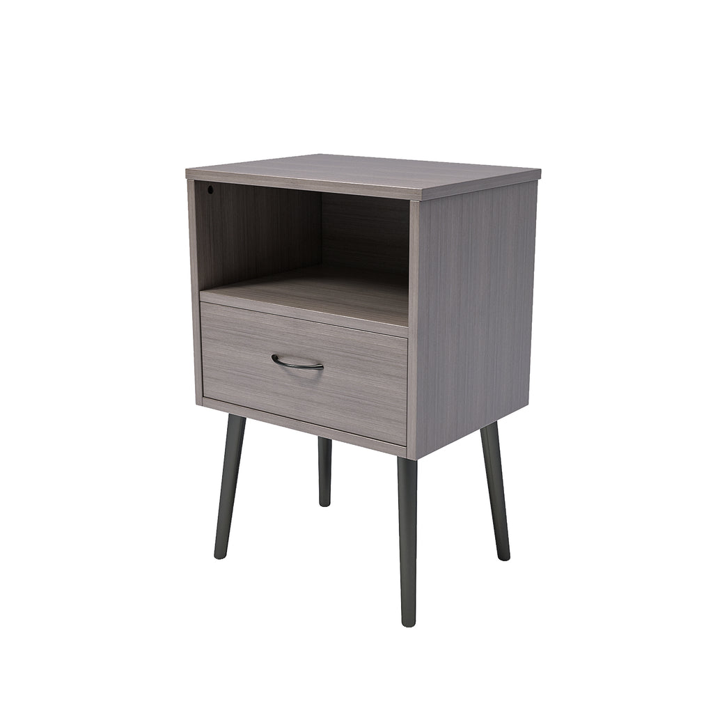 Two sets of Nightstand,modern style bedside table, With storage drawers and open wooden shelves, Suitable for living rooms, Bedrooms and small spaces. Decorative bedside tables in two sets, Easy to as - Grand Goldman Shop