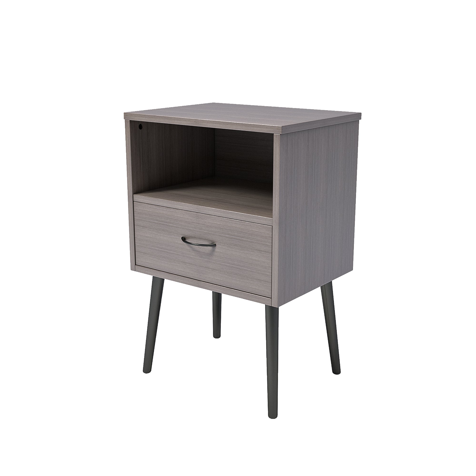 Two sets of Nightstand,modern style bedside table, With storage drawers and open wooden shelves, Suitable for living rooms, Bedrooms and small spaces. Decorative bedside tables in two sets, Easy to as - Grand Goldman Shop
