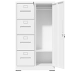 Metal Storage Vertical Filing Cabinet with Lock, Steel File Locker with 4 Drawers and 1 door for School, Living Room, Bedroom