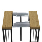 23.62' - 118' Stretching Length, Modern Extendable Dining Table,Seats 2-10 People,,Space-Saving Wood Dining Table for Kitchen/Dining Room/Living Room,,Perfect for Family Gatherings/Parties(Wild oak) - Grand Goldman Shop