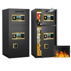Large Double-door Coin-operated Safe, Digital Security Safe with Fireproof and Waterproof Bag, 6.5 Cubic Feet Safe Box with H