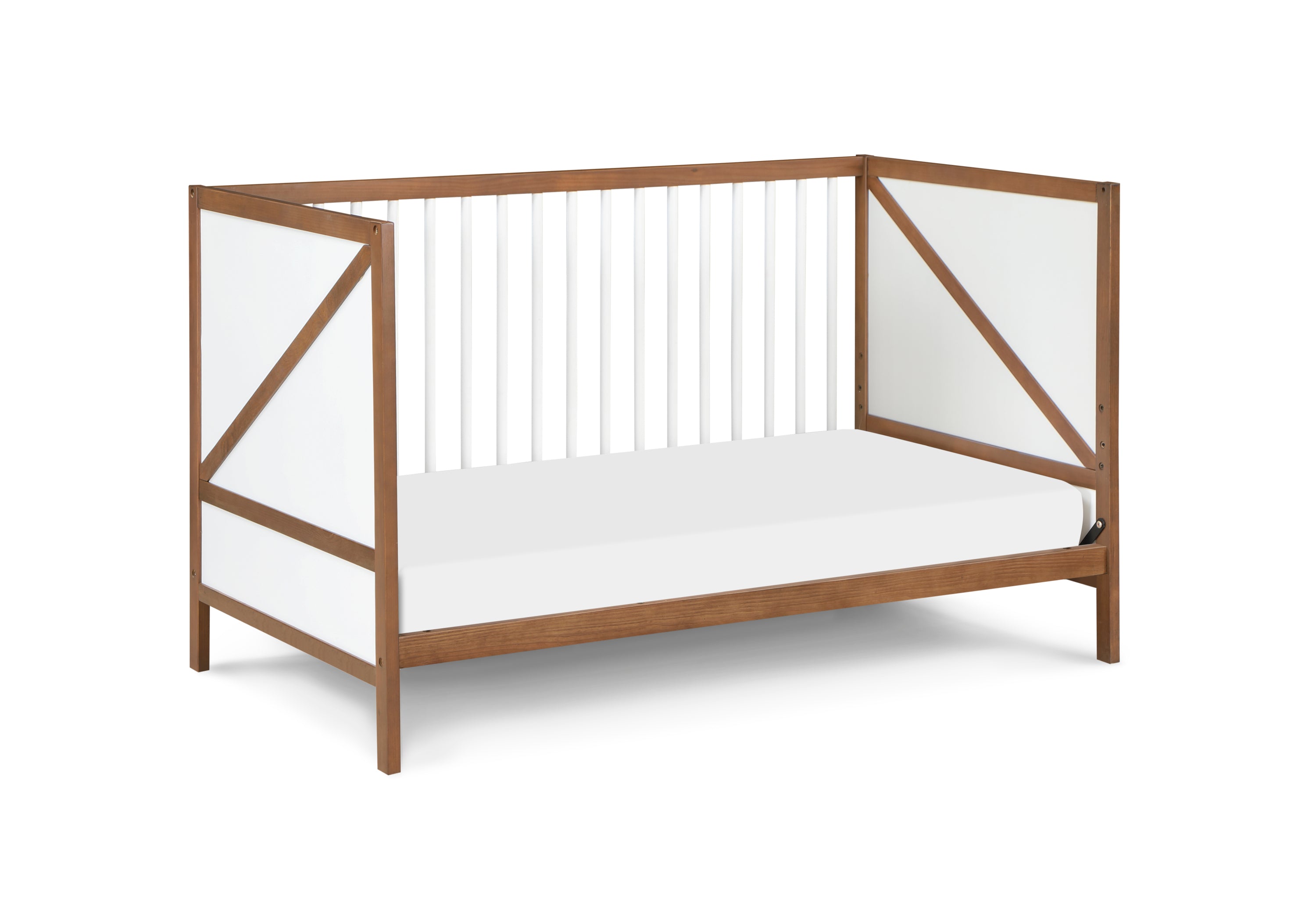 Pixie Zen 3-in-1 Crib in Walnut/White - Grand Goldman