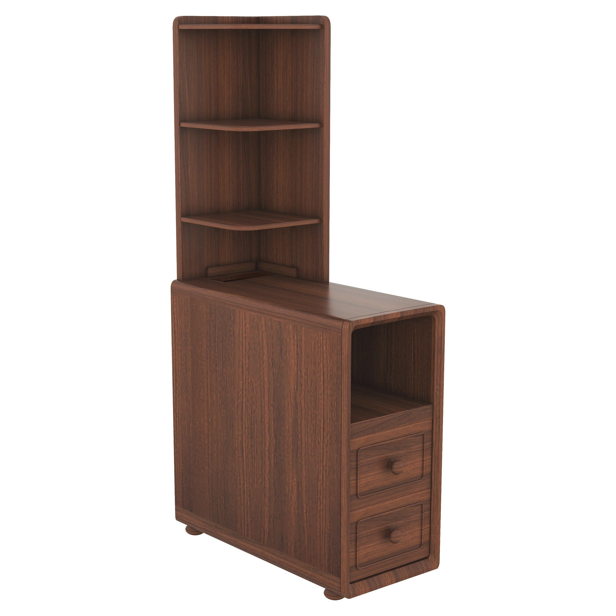 End Table with Drawers, Corner Table with Open Shelves, Tall Side Table for Bedroom and Corner(Expect Arrival Date 2025/4/16) - Grand Goldman Shop