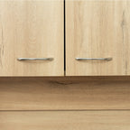 70.87' Tall Wardrobe& Kitchen Cabinet, with 6-Doors, 1-Open Shelves and 1-Drawer for bedroom,Rustic Oak - Grand Goldman Shop