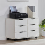 3-Drawer Vertical Filing Cabinet Rolling Wood Mobile File Cabinets Under Desk for Home Office with Casters (Fully Assembled) 