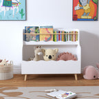 Kids Bookcaes, Children Book Organizer, toy Storage Cabinet Organizer, White - Grand Goldman