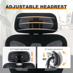 Ergonomic Office Chair with Footrest, High-back Computer Chair with Dynamic Lumbar Support, 2D Headrest & 4D Armrests, Sponge