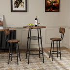 Bar table, equipped with 2 bar stools , with backrest and partition - Grand Goldman Shop