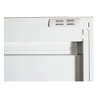 71'' 2 Shapely Doors Cabinet, Metal Storage Cabinet with Doors and Adjustable Shelves, for Bedroom, Living Room, Kitchen (White) - Grand Goldman Shop