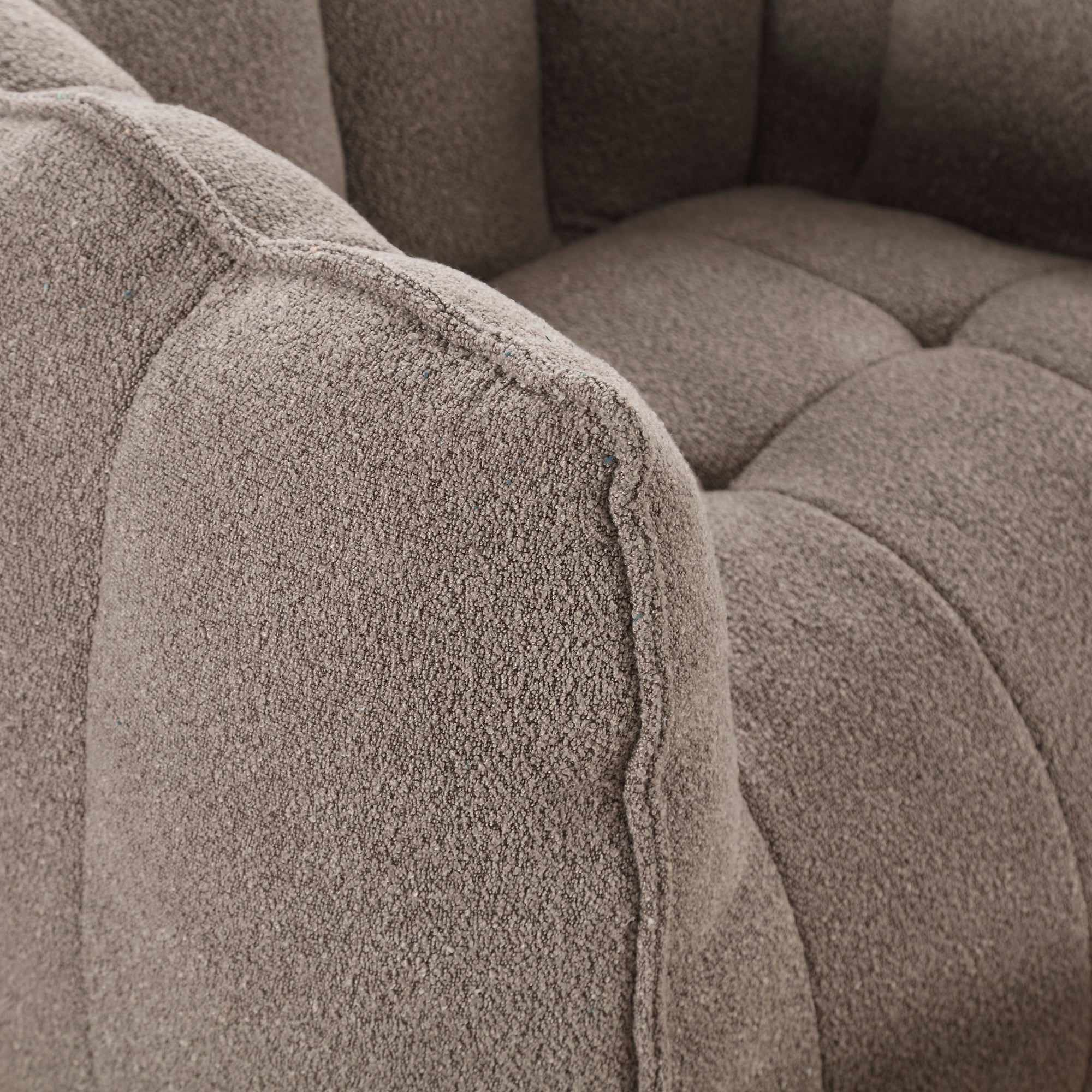 Soft Chenille Bean Bag Chair with High Resilient Foam for Living Room and Bedroom, Comfortable Square Lazy Sofa with Footstool for Adults - Grand Goldman Shop