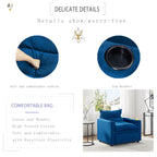 Convertible Sofa Bed, 3-in-1 Multi-Functional Velvet Sleeper Couch Pull-Out Bed, 47'' Loveseat Chaise Lounge with Adjustable Backrest , Living Room, Small Space - Grand Goldman Shop