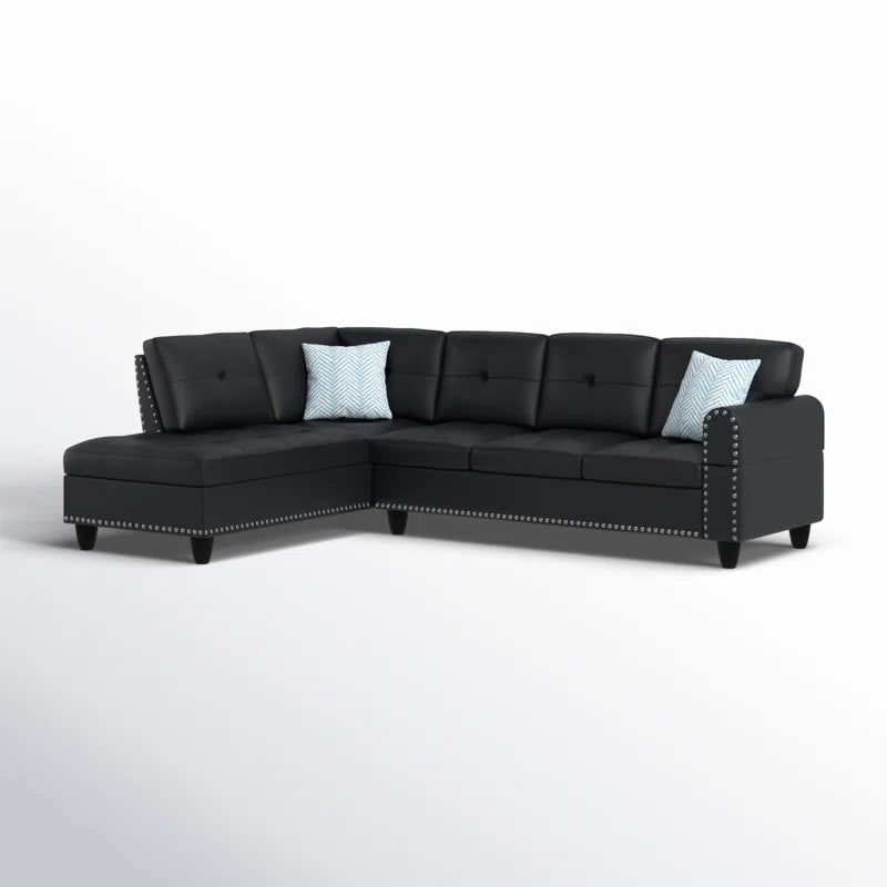 2 - Piece Irine Faux Leather Sectional Sofa - Grand Goldman Shop