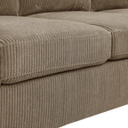 Savannah Modular Corduroy Sectional Sofa with Ottoman - Grand Goldman Shop