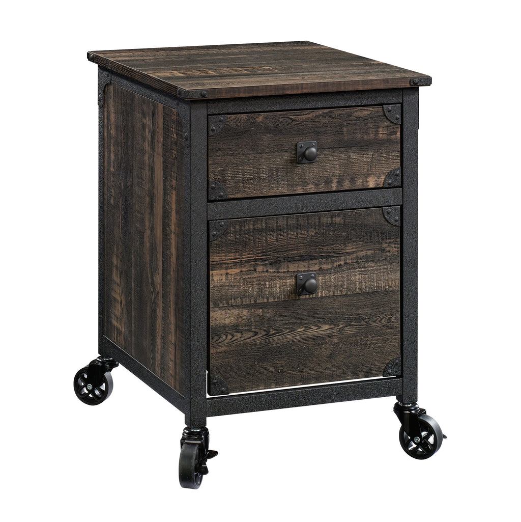 File Pedestal with Smooth-Glide Drawer, Dark Oak finish | Premium Home Decor - Grand Goldman