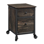 File Pedestal with Smooth-Glide Drawer, Dark Oak finish | Premium Home Decor - Grand Goldman