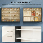 Black Wall-Mounted Display Case with Large Capacity,Clear Door for a Stunning Collectible Showcase - Grand Goldman Shop