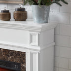 Only Mantel (NOT INCLUDED 23' FIREPLACE)--White, 45.6'W*11.8'D*40'H - Grand Goldman Shop