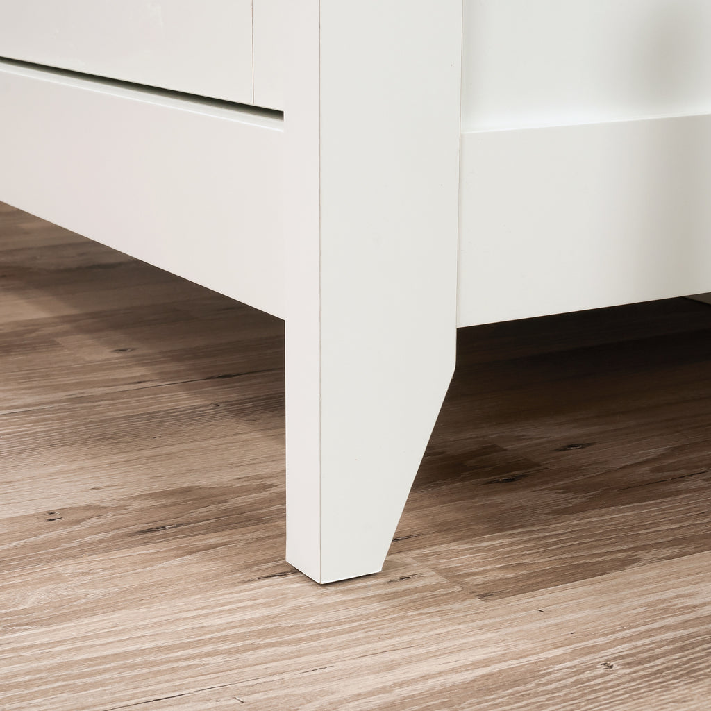 Lateral File with Large Drawer, White finish - Grand Goldman
