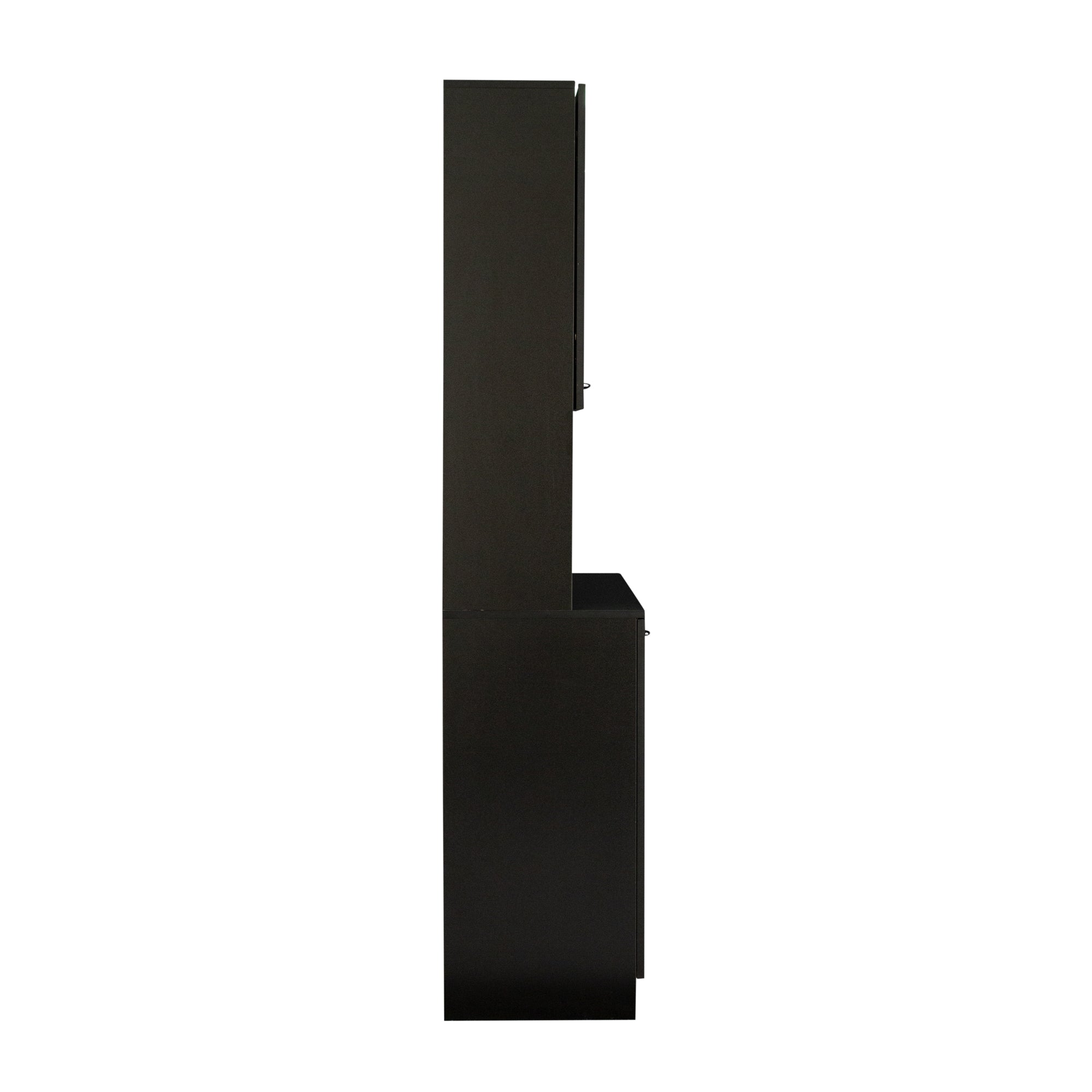70.87' Tall Wardrobe& Kitchen Cabinet, with 6-Doors, 1-Open Shelves and 1-Drawer for bedroom,Black - Grand Goldman Shop