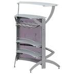 Elaina Silver 2-shelf Home Bar - Grand Goldman Shop