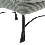 Lazy Chair with Ottoman, Modern Lounge Accent Chair with Armrests and a Side Pocket, Leisure Upholstered Sofa Chair Reading Chair with Footrest for Small Space, Corner Chair-Light green - Grand Goldman Shop