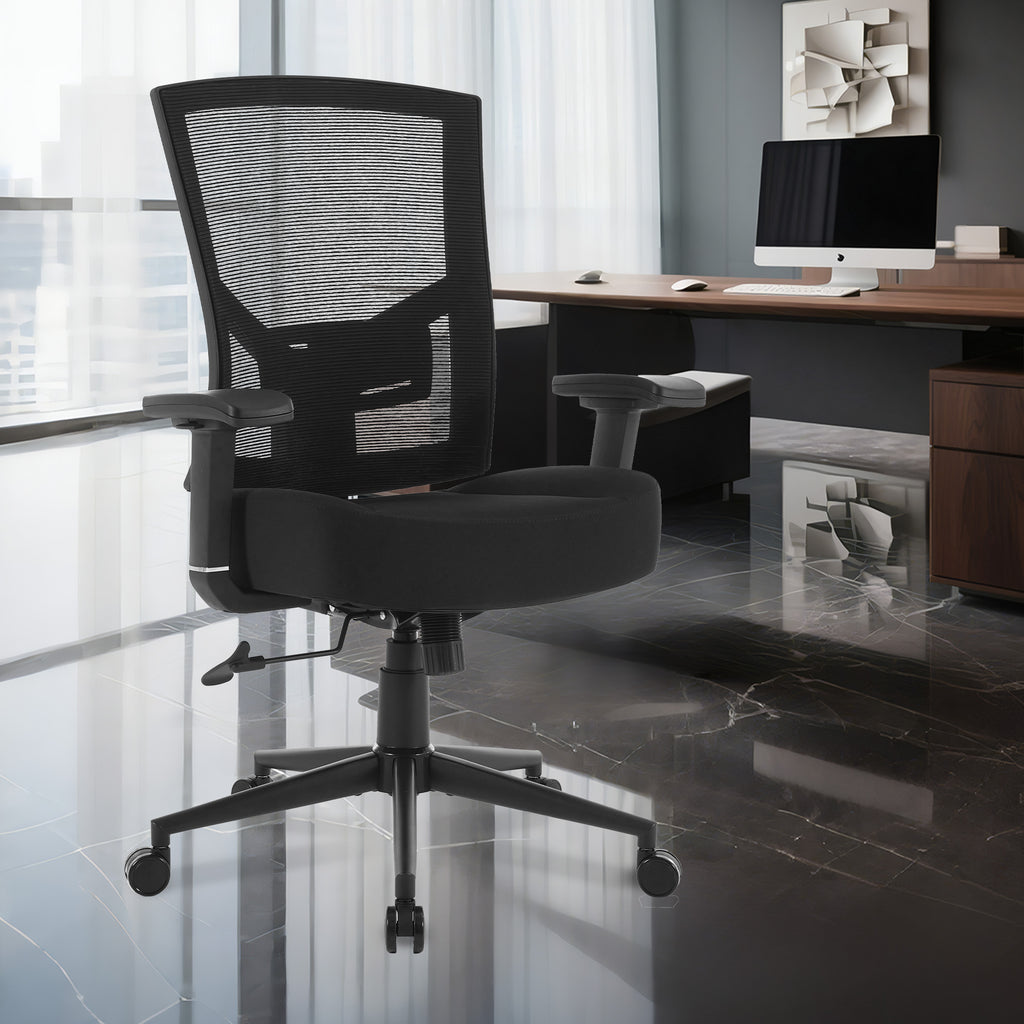 Big and Tall Office Chair 600lbs with Lumbar Support for Eight Hour Daily Work Ergonomic Mesh Desk Chair Widen 3D Cushion for