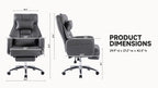 Swivel Ergonomic Office Chair, Technology Leather  High Back Office Chair with Lumbar Support Headrest, Sedentary Comfortable