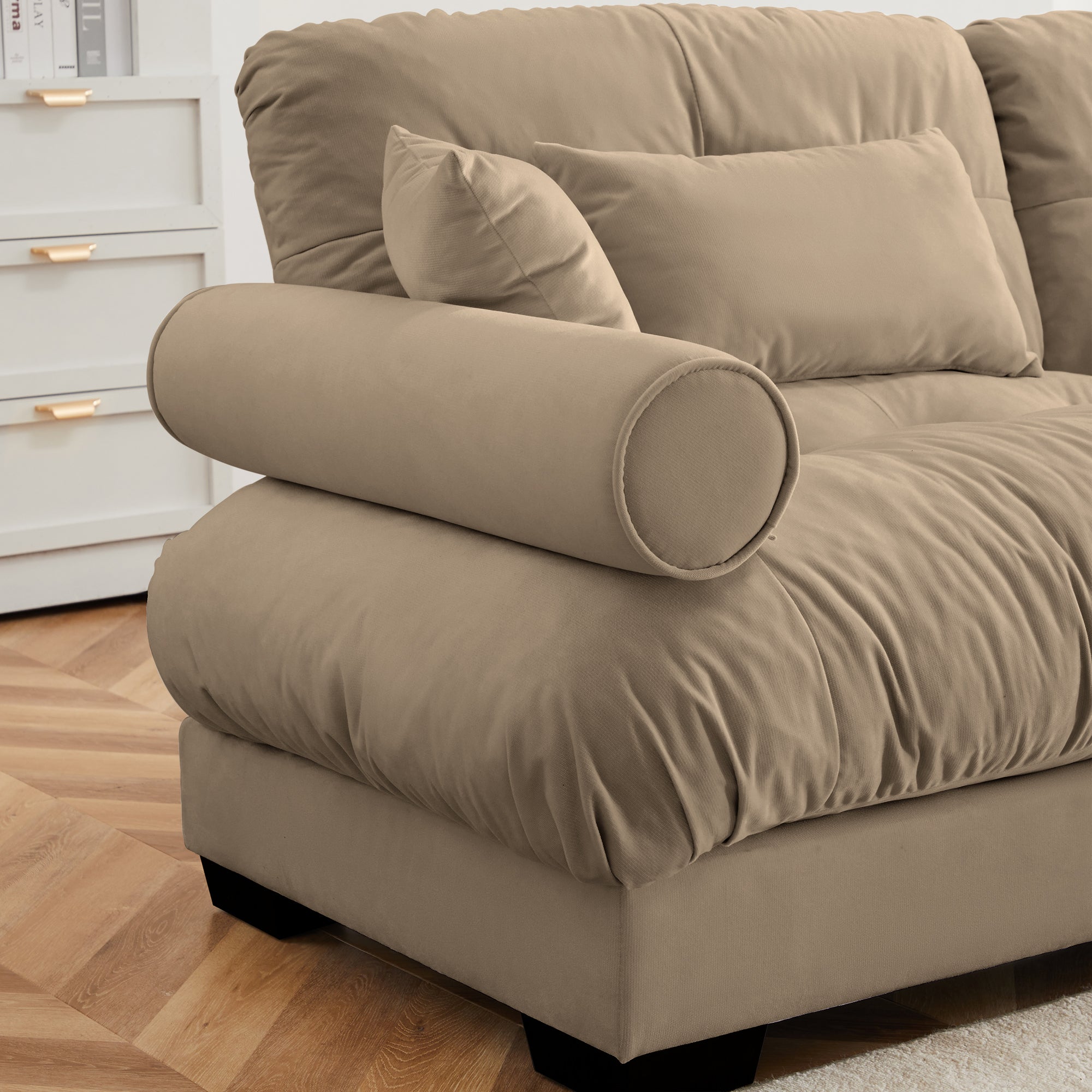 Milano Ottoman - Beige - Grand Goldman Shop