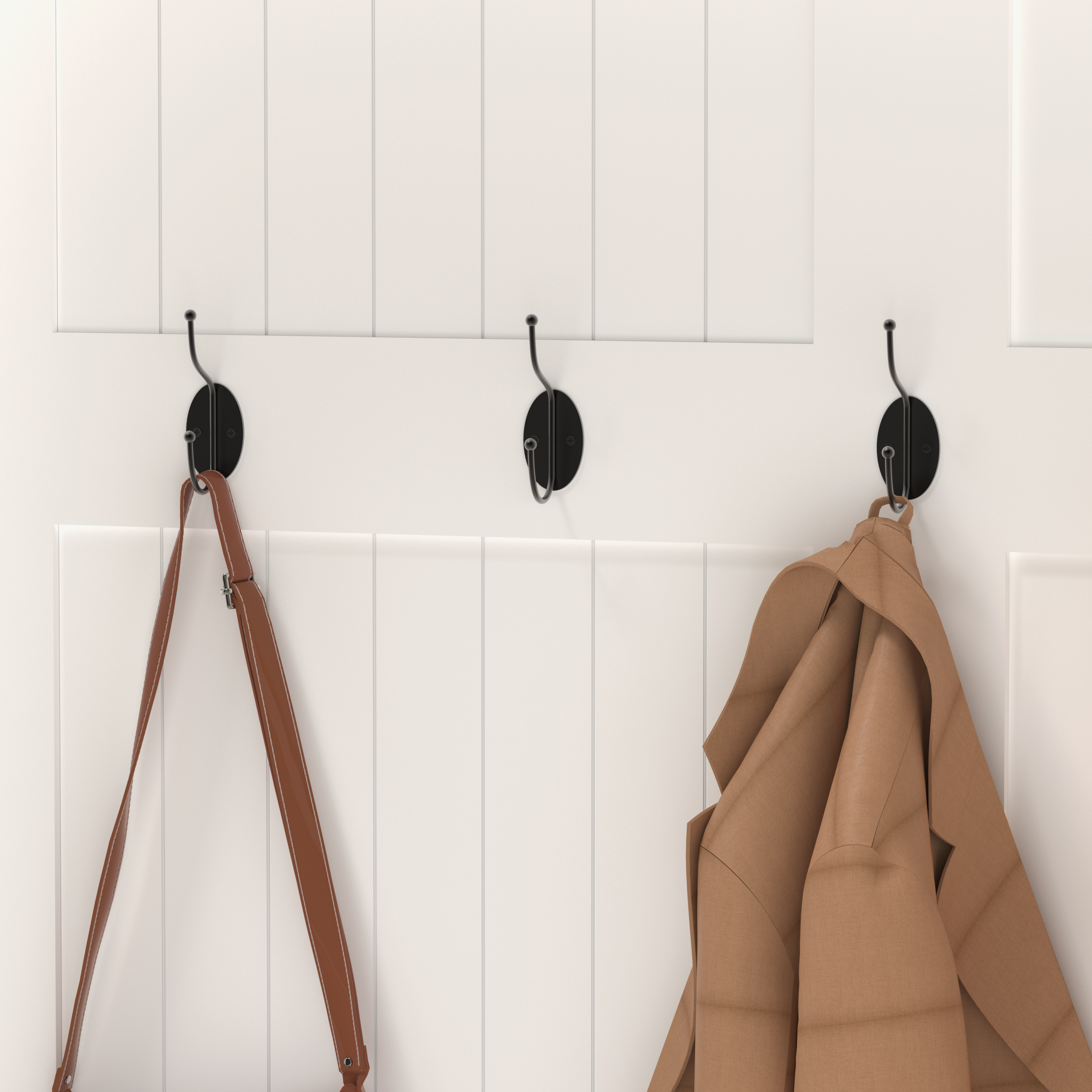 Entryway Bench with Standing Coat Rack, Hall Tree with Shoe Storage Bench, Entryway Organizer with 5 Hooks, White - Grand Goldman Shop