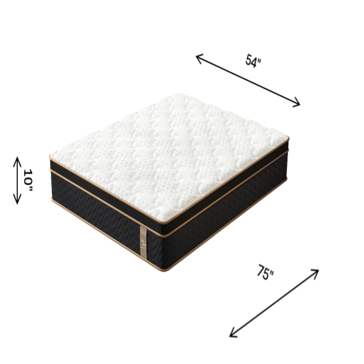 Full Mattress, 10 Inch Plush Hybrid Mattresses with Gel Memory Foam, Fiberglass-Free Mattress in a Box, Individual Pocket Spring-Motion Isolation-Edge Support, CertiPUR-US Certified - Grand Goldman Shop