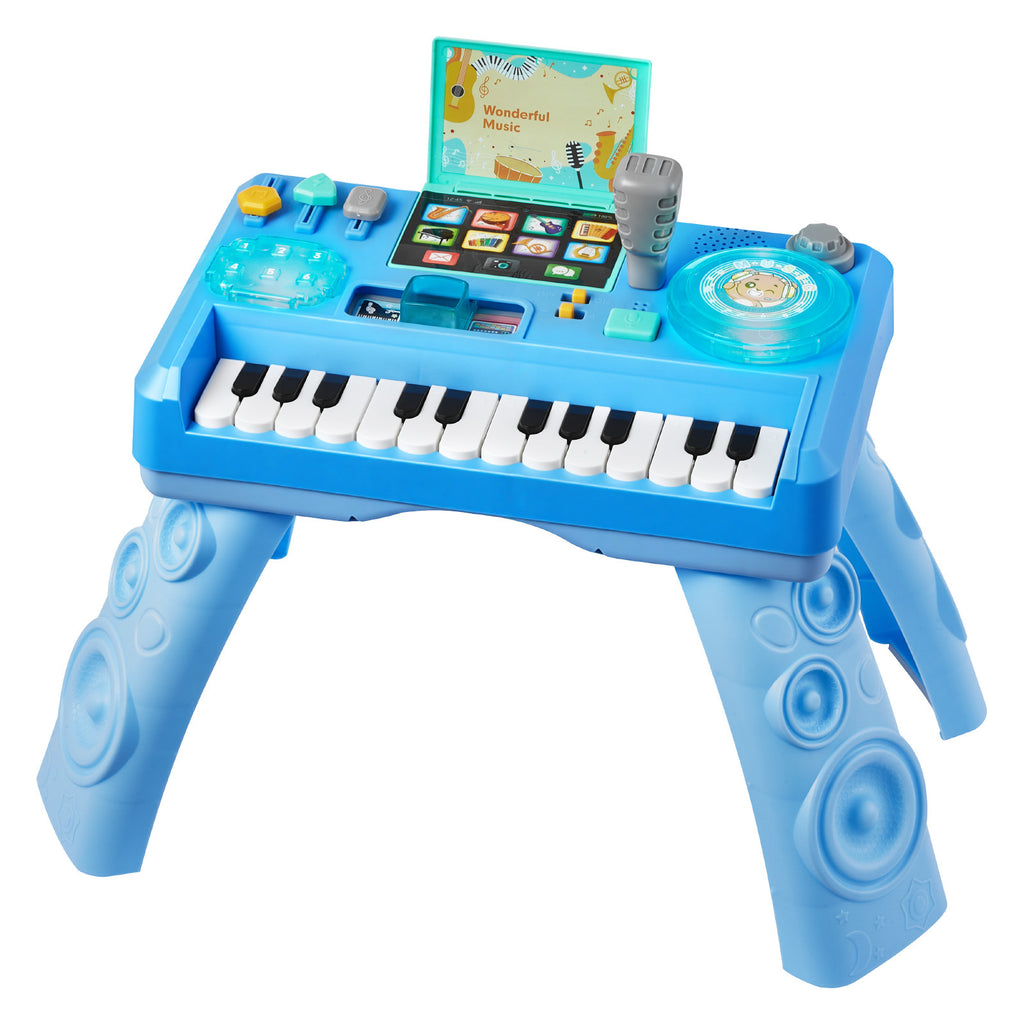 Baby DJ Playset for Toddlers 1-3, Educational Musical Table Toys with 133 Sound Sources, Recording and LED DJ Turntable, Baby