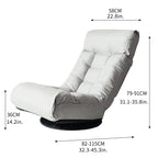 Japanese-Style  Gray with Metal Frame Adjustable Reclining Floor Chair – Tatami Lazy Sofa for Balcony or Bedroom - Grand Goldman Shop