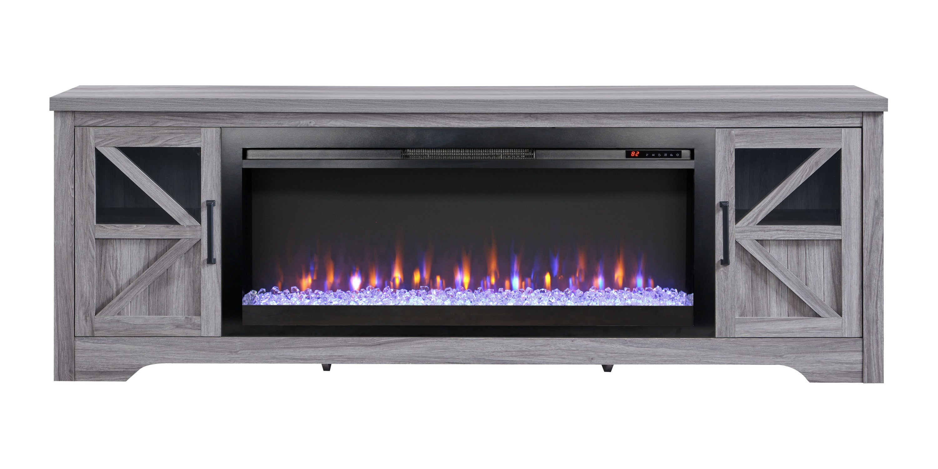 75' Fireplace TV Stand for TVs up to 80',with 44' Electric Fireplace - Grand Goldman Shop
