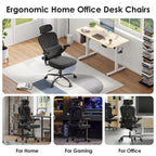 Ergonomic Office Chair, Desk Chair with Headrest and Lumbar Support, High Back Swivel Home Office Chair with Headrest for Hom
