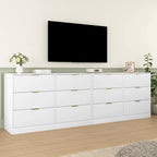 Simply Modern 6-Drawer Dresser, Chest of Drawers for Bedroom, Living Room, Hallway, and Entryway - Large Storage Cabinet White - Grand Goldman Shop