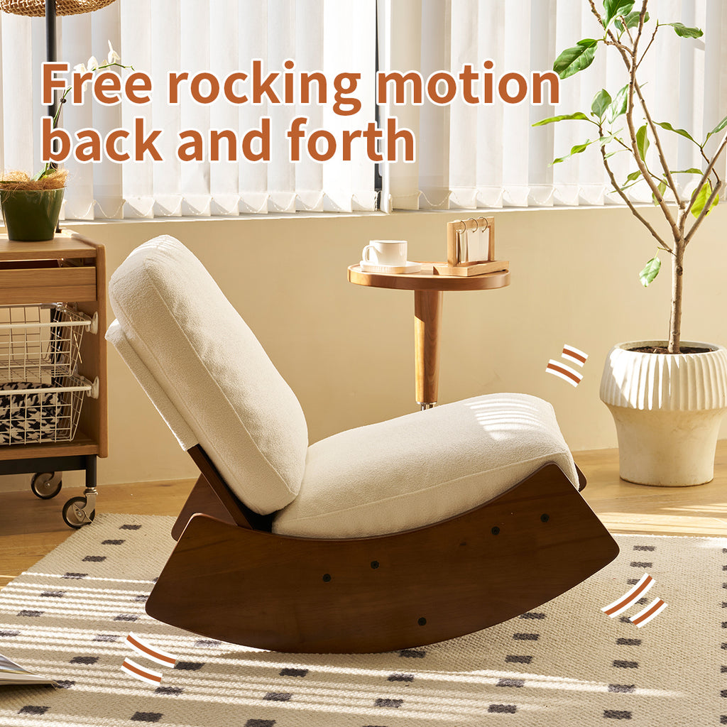 Comfortable Glider Rocking Chair, High-Quality Upholstery Glider Chair, Solid Wood Frame, Perfect for Multiple Settings Accent Reading Chair for Bedroom,Living Room,Set of 2 - Grand Goldman Shop