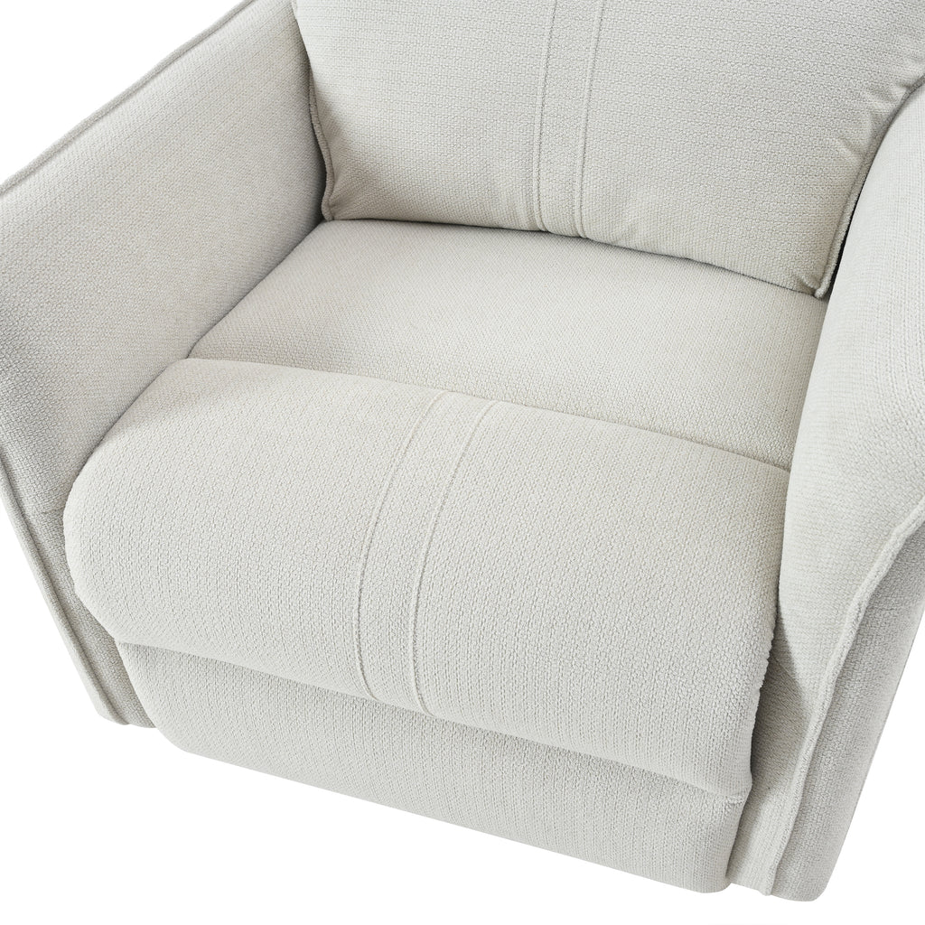 270° Power Swivel Rocker Recliner Chair for Adults, Swivel Rocking Recliner Chair,Electric Small Recliners for Small Spaces, Single Sofa Recliner for Living Room, Bedroom,RV (Fabric Gray+270°Swivel) - Grand Goldman Shop