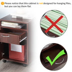 Mobile Storage Cabinet Organizer with Drawer and Cabinet, Printer Stand with Castors, Brown | Premium Home Decor - Grand Gold