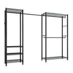 Clothing Garment Rack, Heavy Duty Clothes Rack, Freestanding Clothes Racks with Steel Frame, 800 lbs Load Capacity Closet Wardrobe with Storage Shelves for Bedroom, Clothing Store, Hallway - Grand Goldman Shop