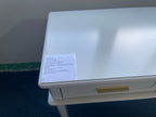 Cream White Vanity Desk with 3 Drawers, Modern Makeup Table or Writing Desk, Multipurpose Dressing Table for Bedroom, No Mirror Included - Grand Goldman Shop