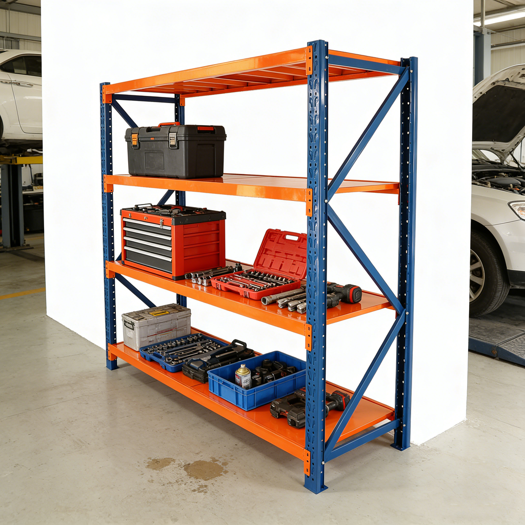 Garage shelves Heavy Duty - 4400 lbs garage storage 4 levels, adjustable metal shelving units and storage, industrial shelves utility shelves for commercial store tools gym - Grand Goldman Shop