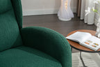 049-Teddy Fabric Rocking Chair With Packet Wood Legs,Green - Grand Goldman Shop