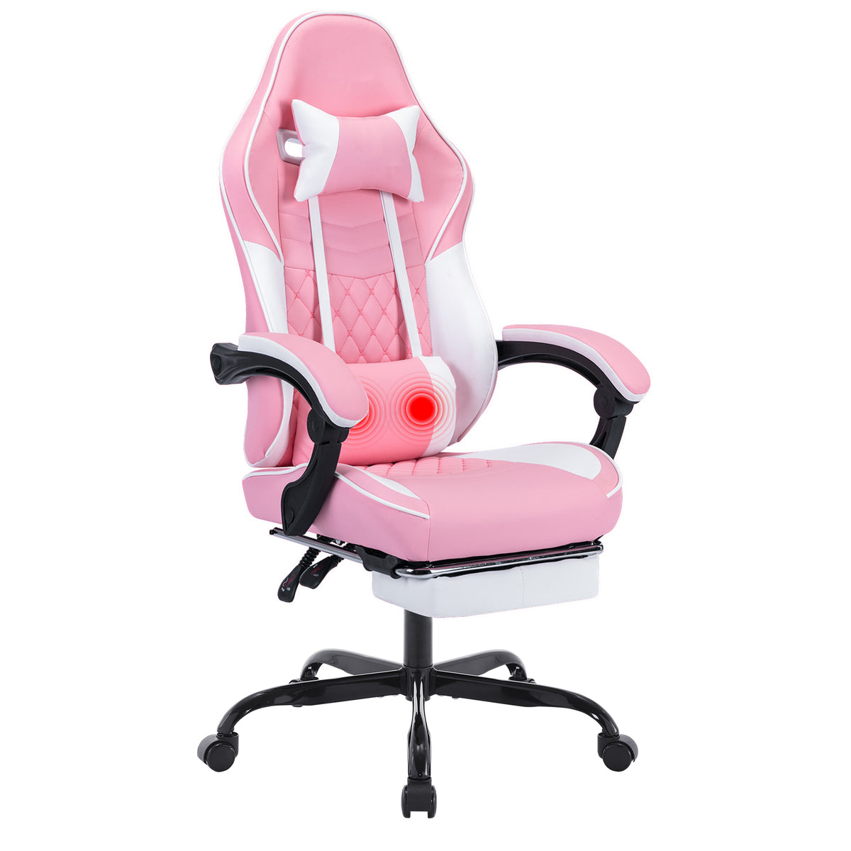 Ergonomic Video Gamer Chairs,Computer Gaming Chairs with Massage Lumbar Support and footrest,Racing Style Computer Chair Adju