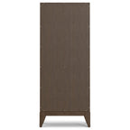 Harper 5 Shelf Bookcase in Walnut Brown with Solid Wood Construction and Mid-Century Modern Design | Premium Home Decor - Gra