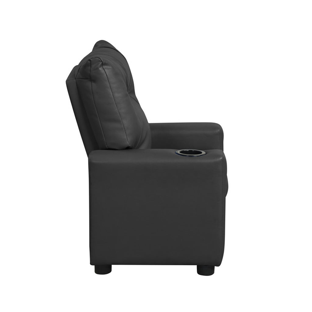 PVC Fabric Kids Recliner Chair with Cupholder, Black | Premium Home Decor - Grand Goldman