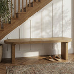Indoor Pine Dining Bench, 62.9''L Solid Wood Seating, 350lbs Weight Capacity, Fits 3 People for Kitchen, Dining Room & Living Space - Grand Goldman Shop