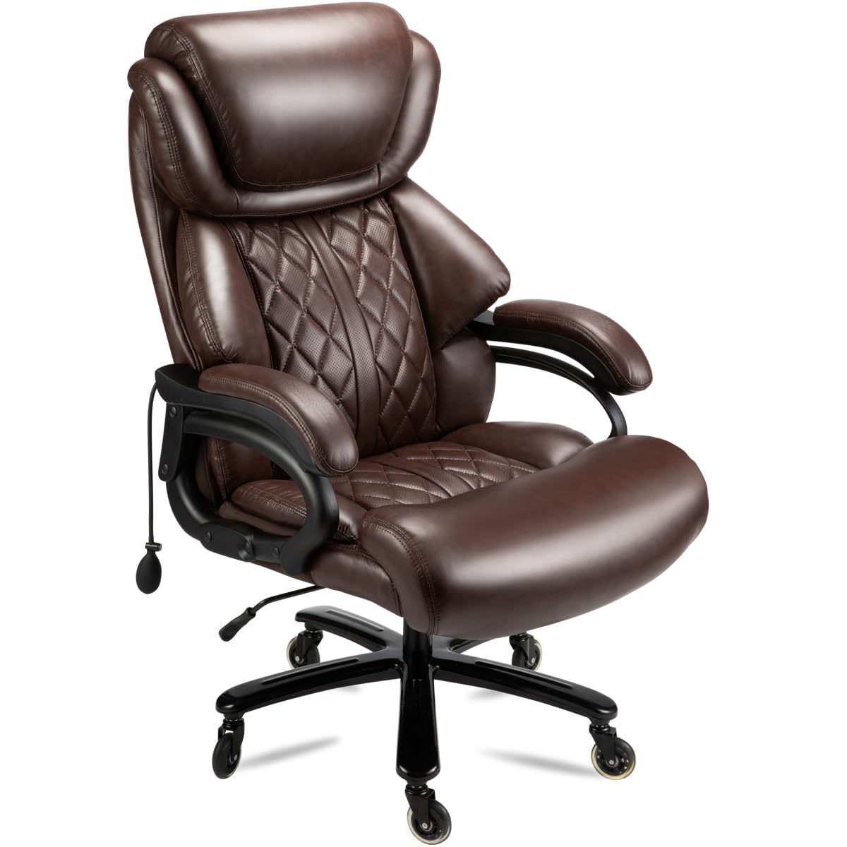 Stylish 500lbs Big and Tall Office Chair for Heavy People Executive Office Chair with Wide Spring Seat Computer Desk Chair 36