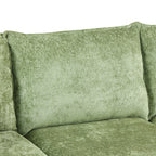 Convertible Sofa Bed Sectional Sofa Sleeper with Storage Ottoman, Green Chenille, 82.67 inches - Grand Goldman Shop